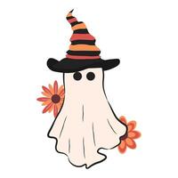 Cute Halloween Ghost Illustration vector