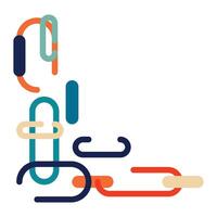 Modern Line Rounde Corner vector