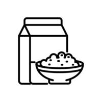 cereal, line icon, isolated background vector