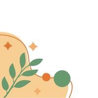 Aesthetic Leaf With Blob Corner vector