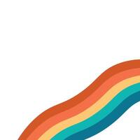 Retro Rainbow Wavy Corner vector
