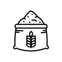 flour, line icon, isolated background vector