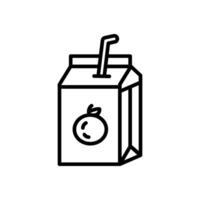 juice box, line icon, isolated background vector