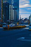 Street at the business town in Shinjuku Tokyo daytime photo