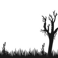 Halloween Grass Silhouette vector