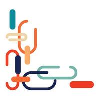 Modern Line Rounde Corner vector