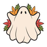 Cute Halloween Ghost Illustration vector