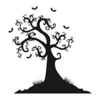 Halloween Tree Silhouette vector