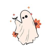 Cute Halloween Ghost Illustration vector