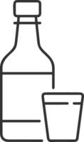 Bottle drink icon symbol image. Illustration of the drink water bottle glass design image vector