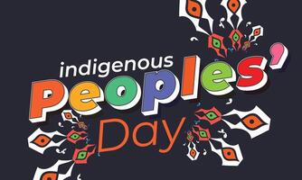 Indigenous Peoples Day. background, banner, card, poster, template. illustration. vector