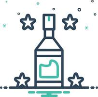 Bottle drink icon symbol image. Illustration of the drink water bottle glass design image vector