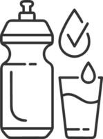 Bottle drink icon symbol image. Illustration of the drink water bottle glass design image vector