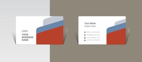 Abstract minimal business card design vector
