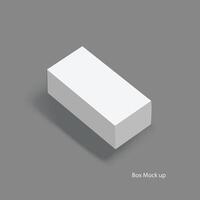 3d box mockup on a gray background vector