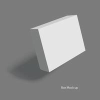 3d box mockup with shadow on a gray background vector