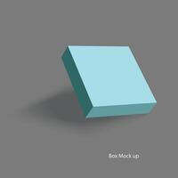 Slant 3d box mockup on a gray background vector