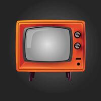 Old TV series isolated on black background vector