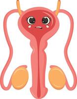 Cute Human Internal Organs Character. Illustration in Cartoon Design. vector