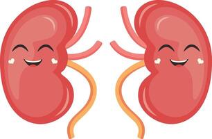 Cute Human Internal Organs Character. Illustration in Cartoon Design. vector