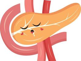 Cute Human Internal Organs Character. Illustration in Cartoon Design. vector