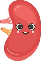 Cute Human Internal Organs Character. Illustration in Cartoon Design. vector