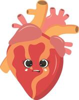 Cute Human Internal Organs Character. Illustration in Cartoon Design. vector
