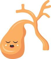 Cute Human Internal Organs Character. Illustration in Cartoon Design. vector