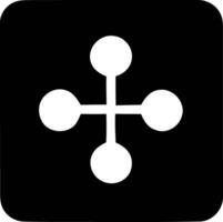 Minimalist Cross Icon, A Symbol of Choices and Decisions. vector