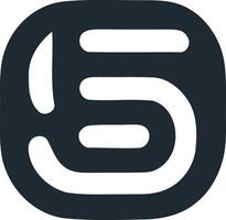 Minimalist Social Media Icon, The Unifying 'S' Across Platforms. vector