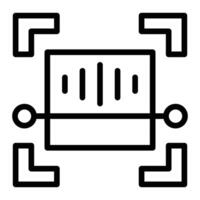 Speech Recognition Line Icon Design vector