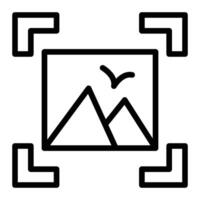 Image Recognition Line Icon Design vector