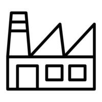 Factory Line Icon Design vector