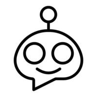 Chatbot Line Icon Design vector