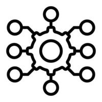 Automated System Line Icon Design vector