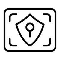 Security Panel Line Icon Design vector