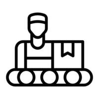 Assembly Line Line Icon Design vector