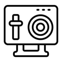 Control Center Line Icon Design vector