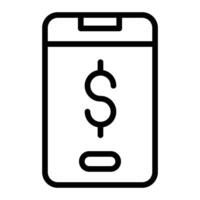 Mobile Payment Line Icon Design vector