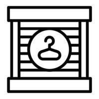 Changing Room Line Icon Design vector