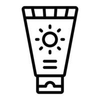 Sunscreen Line Icon Design vector