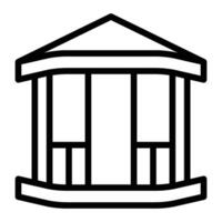 Gazebo Line Icon Design vector