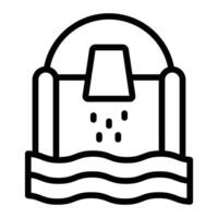 Bucket Line Icon Design vector