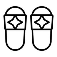 Flip Flops Line Icon Design vector
