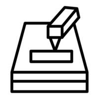 Nanolithography Line Icon Design vector
