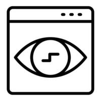Computer Vision Line Icon Design vector