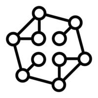 Nanoparticle Line Icon Design vector