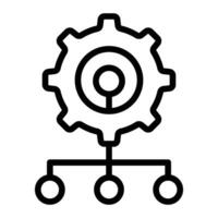 Algorithim Line Icon Design vector