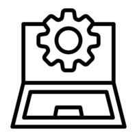 Notebook Support Line Icon Design vector