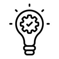 Solution Line Icon Design vector